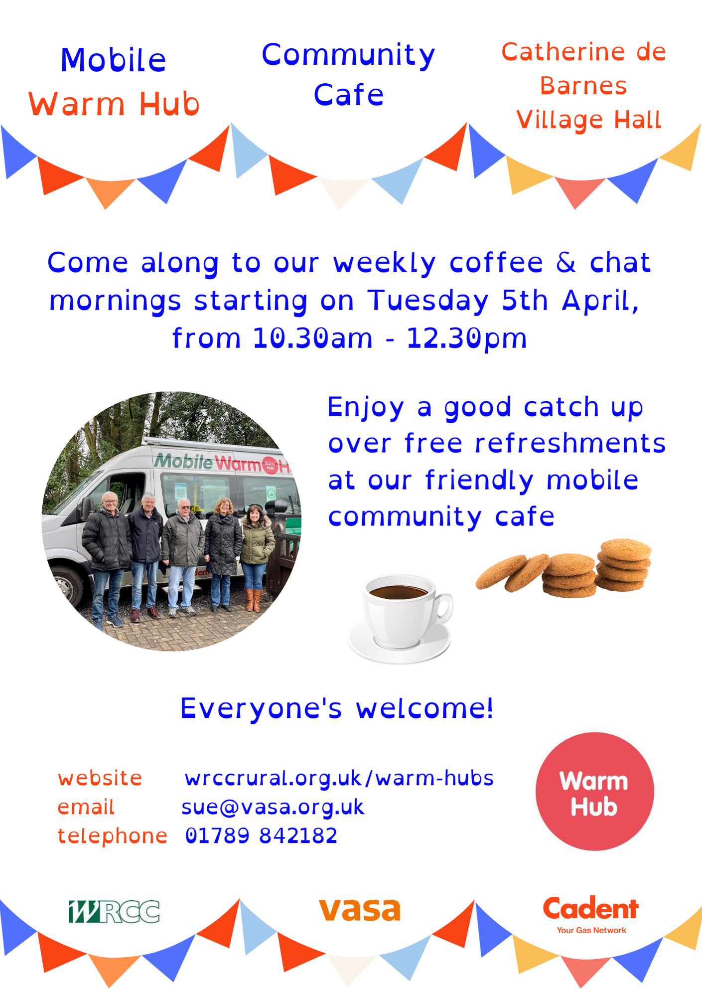 » Come along for a coffee and a chat…. Catherine de Barnes Village Hall